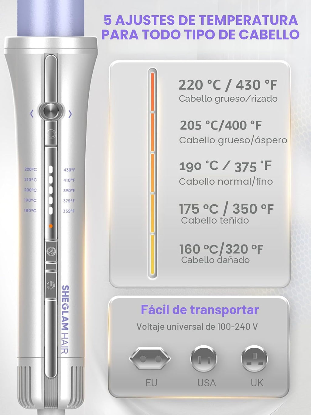 SHEGLAM One Touch Airflow Styler Pro - Tecnología de aire frío 3.0...
