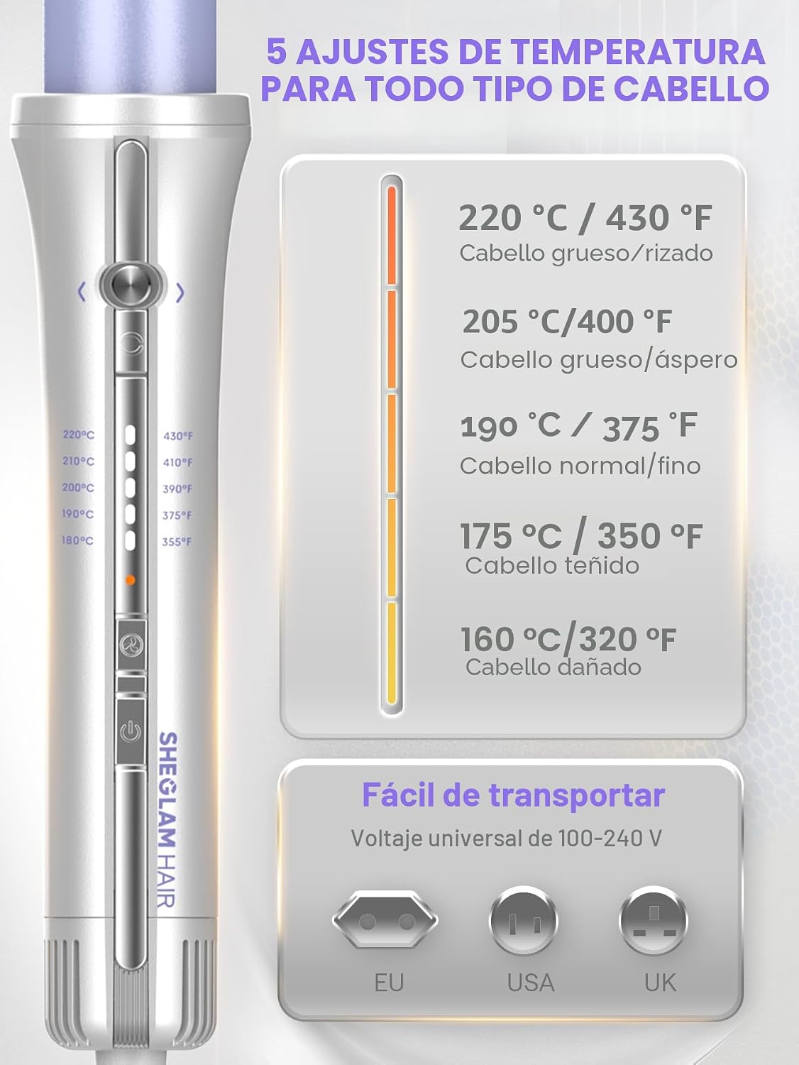 SHEGLAM One Touch Airflow Styler Pro - Tecnología de aire frío 3.0...