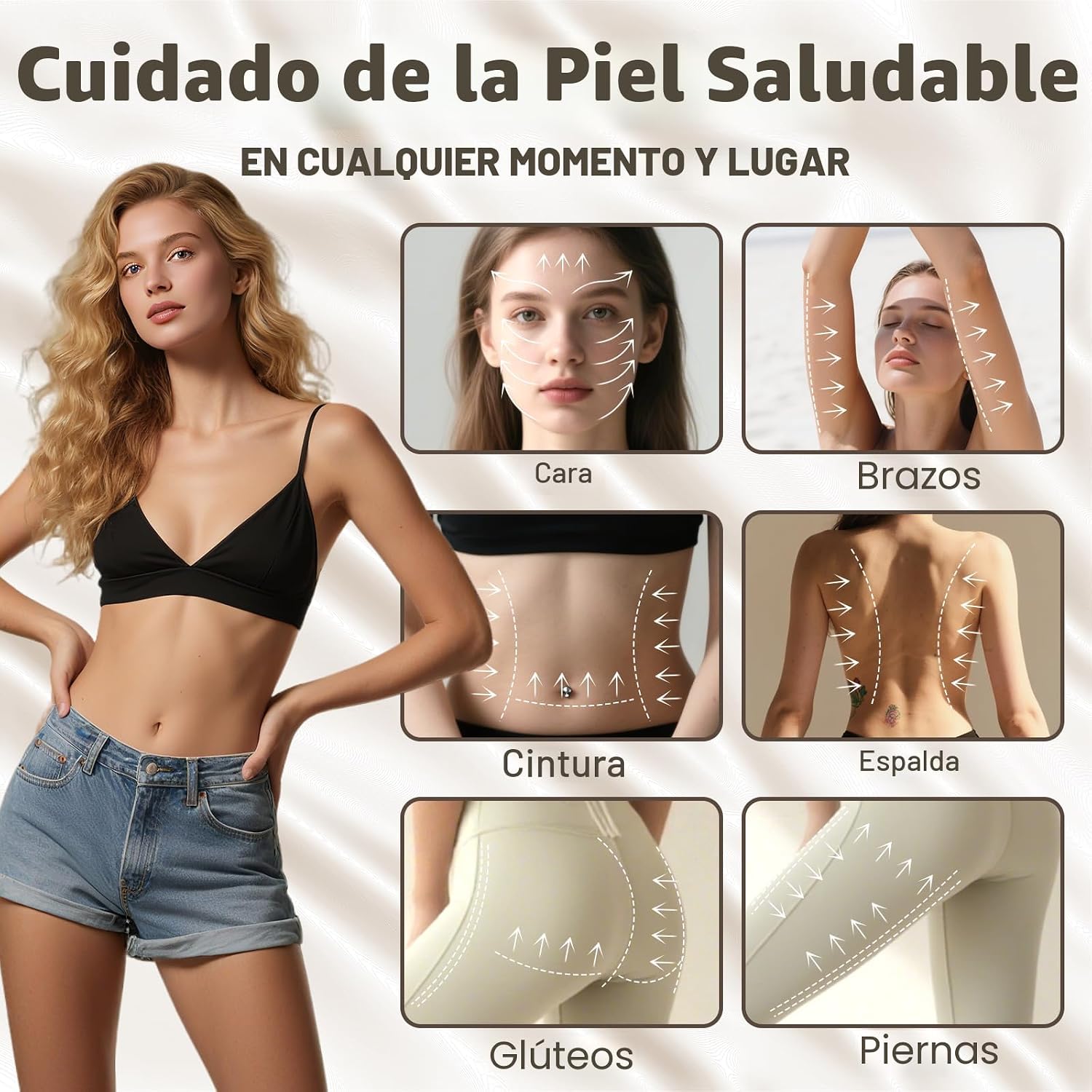 Dispositivo de belleza para el cuidado facial y corporal en casa co...