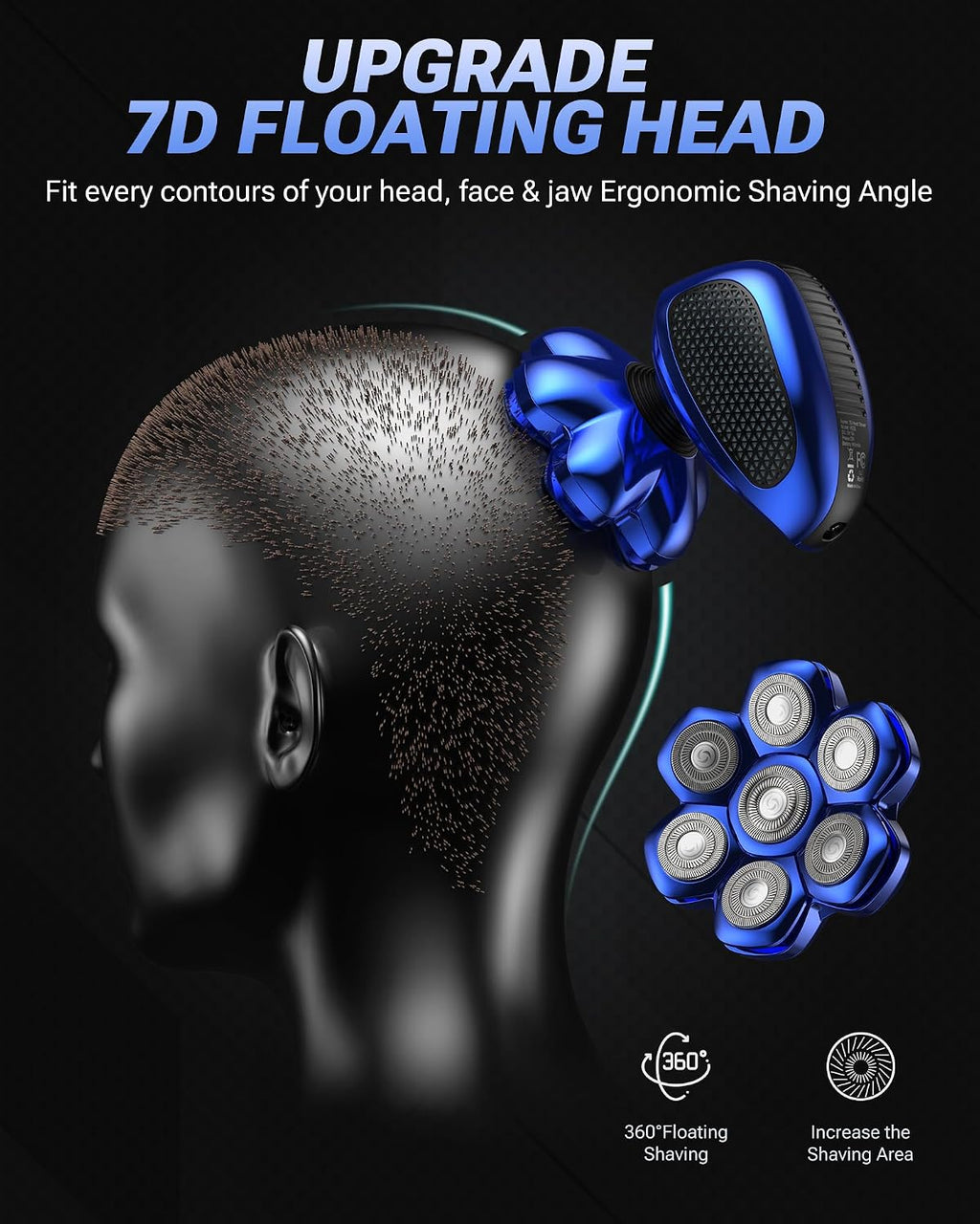 Feysfew Afeitadora de cabeza para hombres calvos, maquinilla de afe...