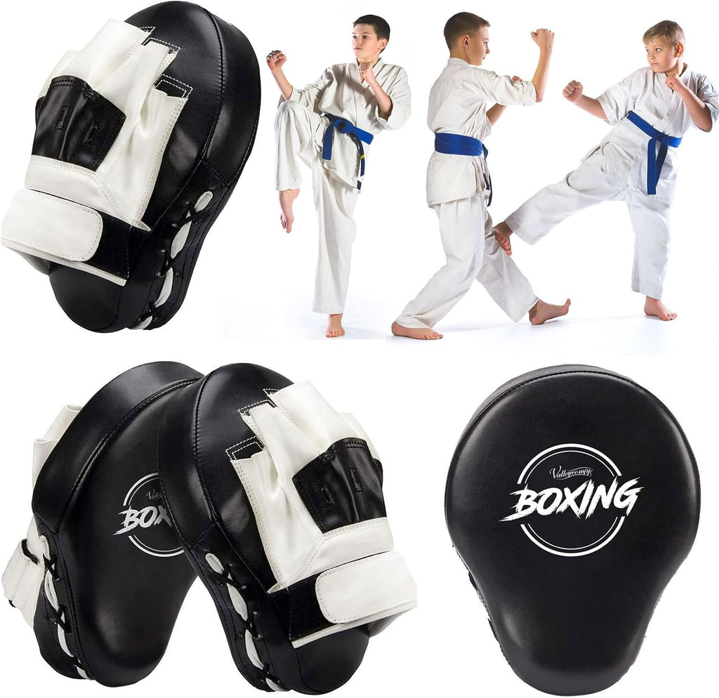 Valleycomfy - Manoplas de boxeo curvadas de piel sintética para ent...
