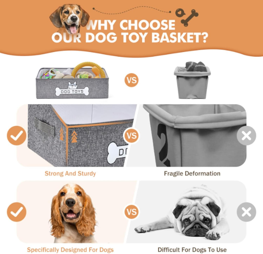 Mutiearo Cesta de juguetes para perros, especialmente diseñada para...