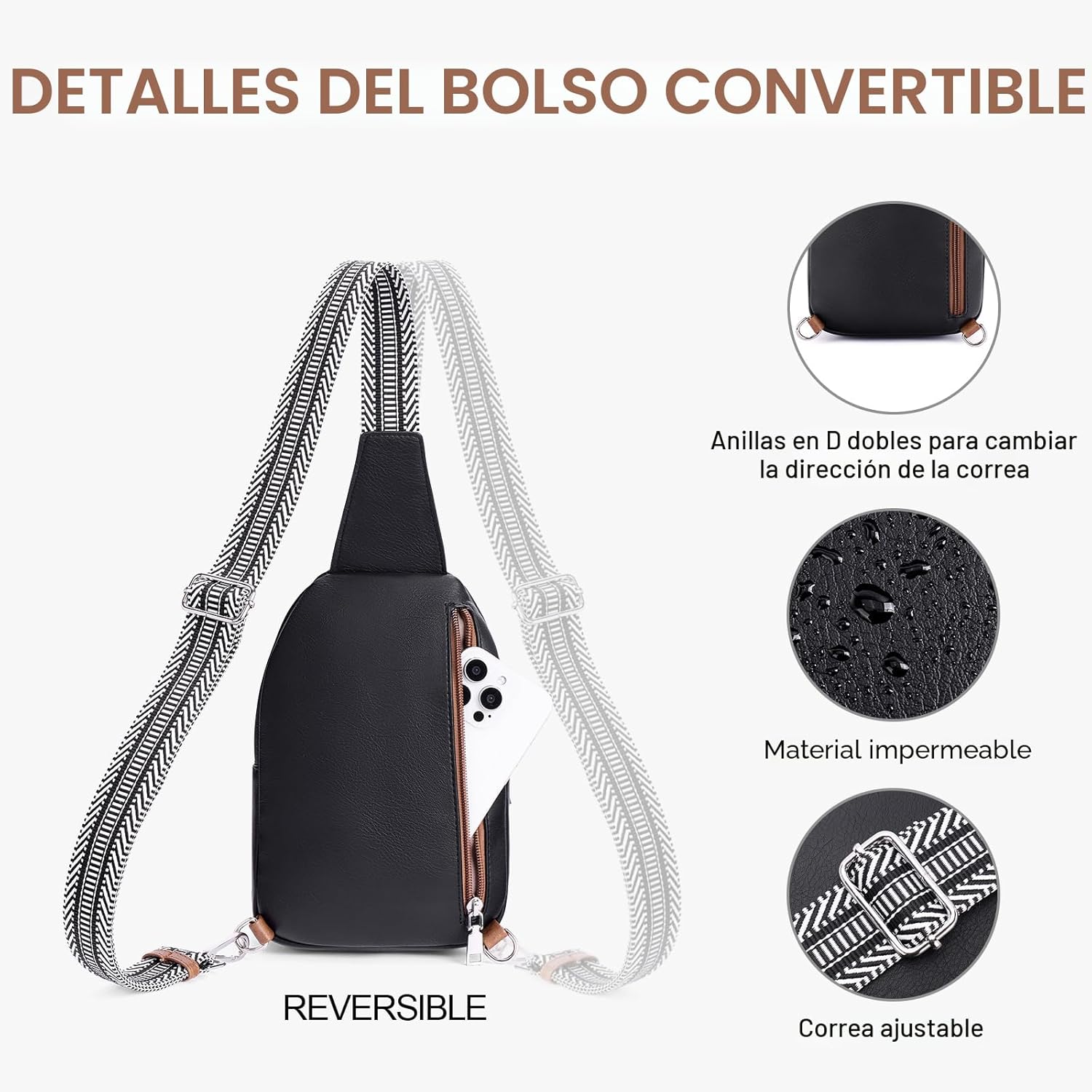 Lexiyat Bolsos de Cadera Antirrobo para Mujeres, Bolso de Pecho par...