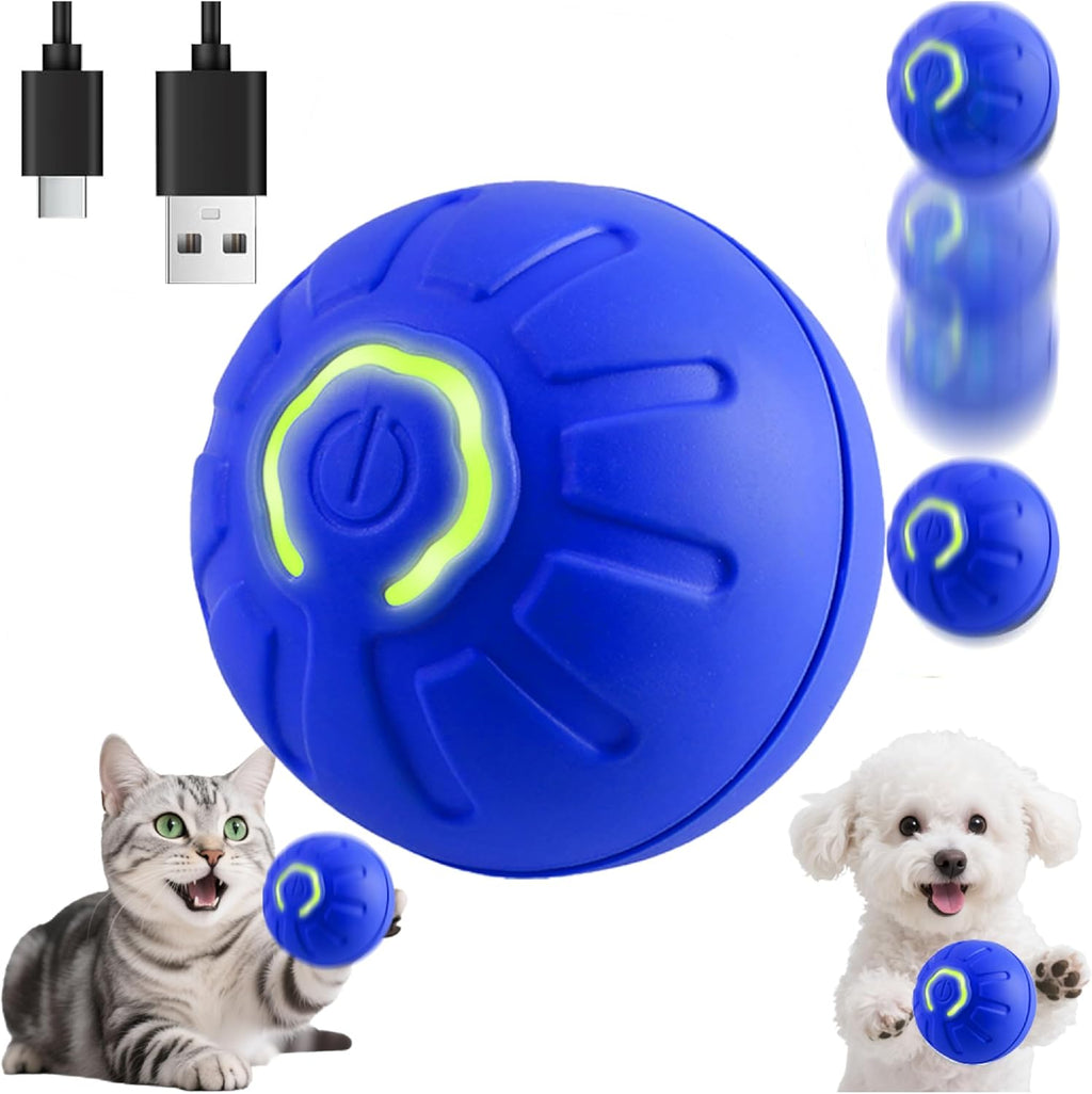 Pelota interactiva de juguete para mascotas con movimiento automáti...