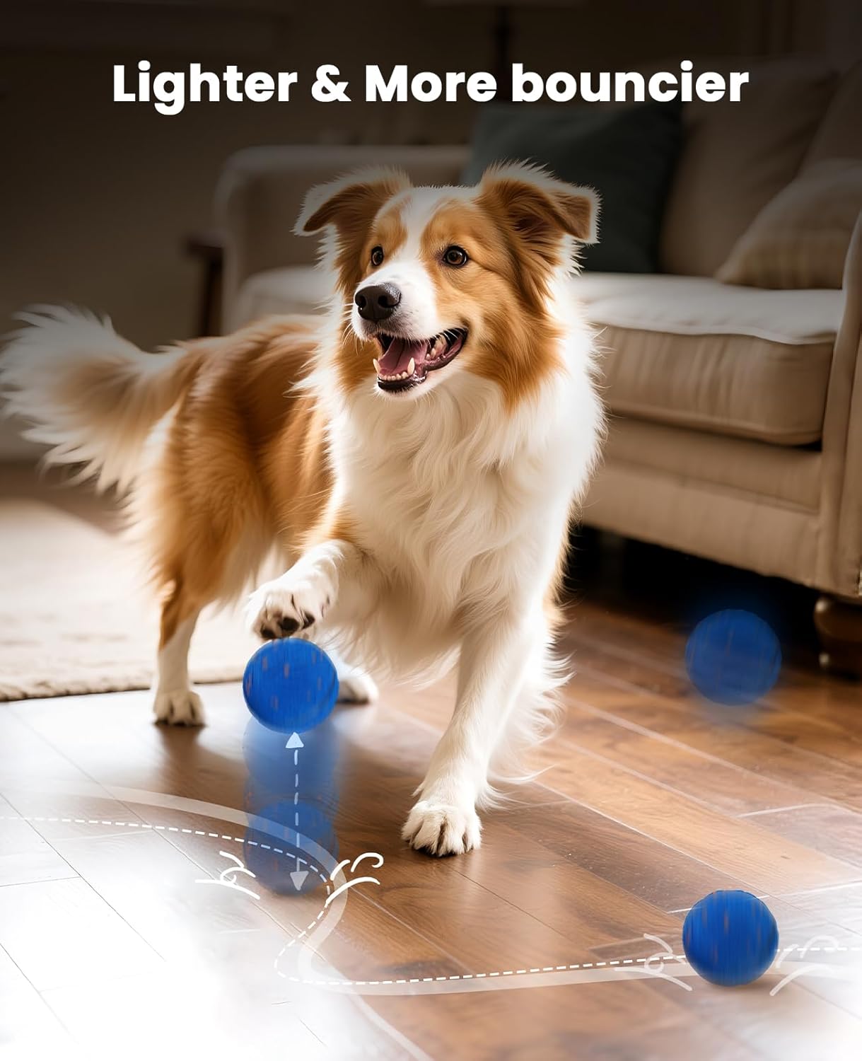 Xeuch Pelotas Interactivas Inteligentes para Perros, Pelota con Mov...