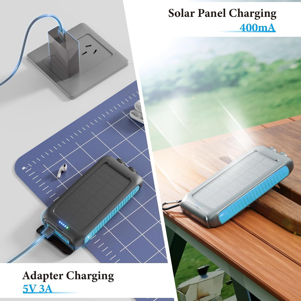 Banco de energía con cargador solar de 49800mAh portátil de carga r...