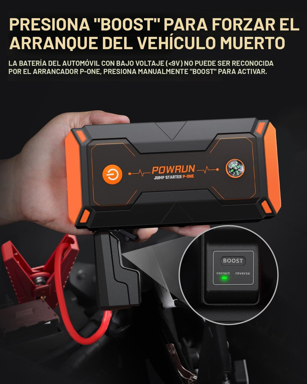 Powrun P-ONE Arrancador de Salto, Caja de Salto Portátil de 2000A -...