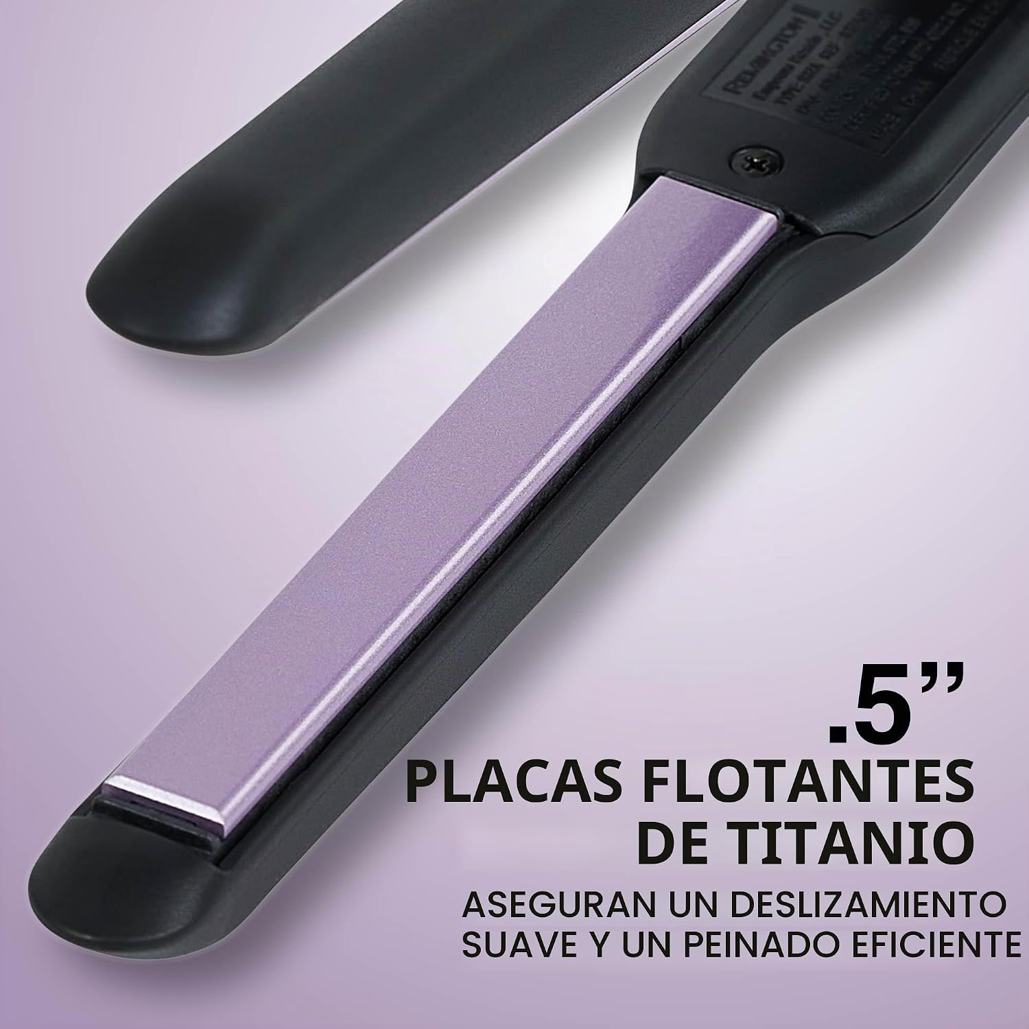 Remington Plancha plana antiestática, 1\/2 pulgada, titanio + reves...