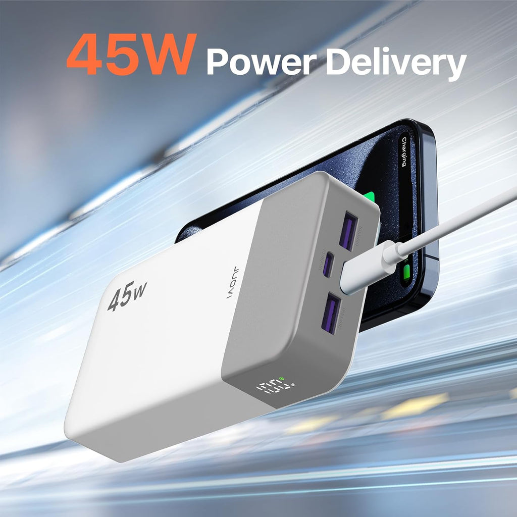 JUOVI Power Bank 45W 20000mAh Cargador portátil USB C, PD QC carga...