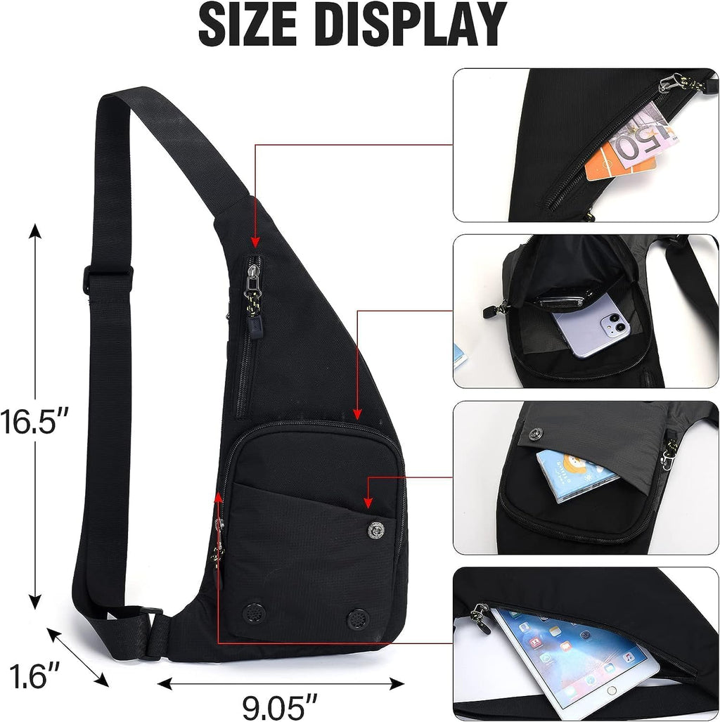 Peicees Bolso Bandolera Impermeable Bolsa Cruzada Para Hombres Moch...