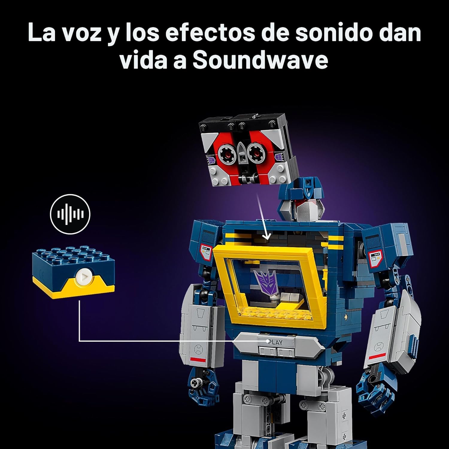 LEGO Icons Transformers: Soundwave - Building Set W\/Sound Effects...