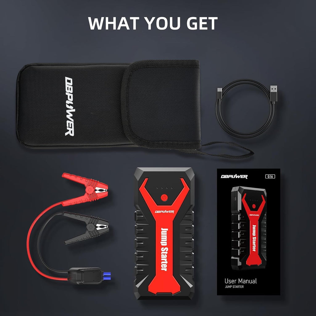 DBPOWER Arrancador portátil para coche de 5000A\/80.66Wh, para moto...