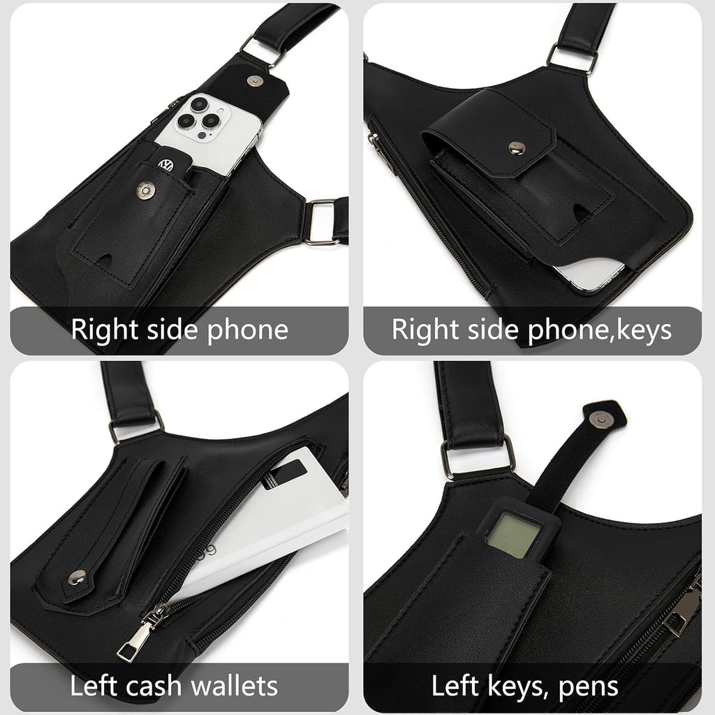 GLAMZLELE Bolsa de axila de doble hombro para hombre, para el pecho...