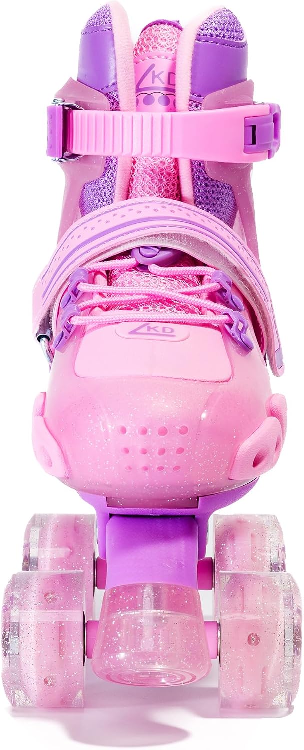 LKD Patines de ruedas para niños y niñas, 4 tamaños, ajustables, co...
