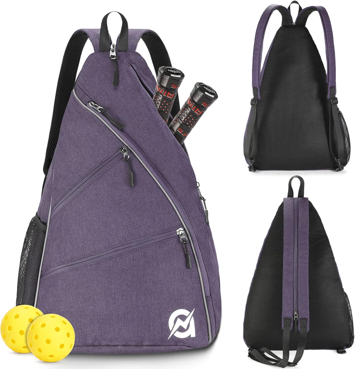 A11N SPORTS Bolsa de Pickleball, Bandolera Reversible con Correa Cr...
