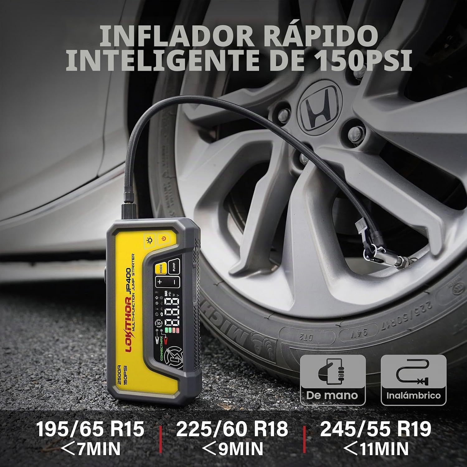 LOKITHOR JP400 Arrancador de salto con compresor de aire, paquete p...