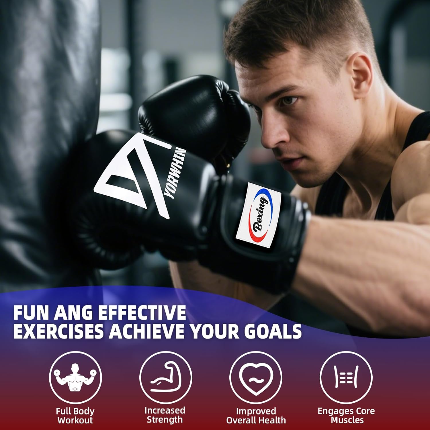 Guantes de boxeo para hombres y mujeres, guantes de entrenamiento y...