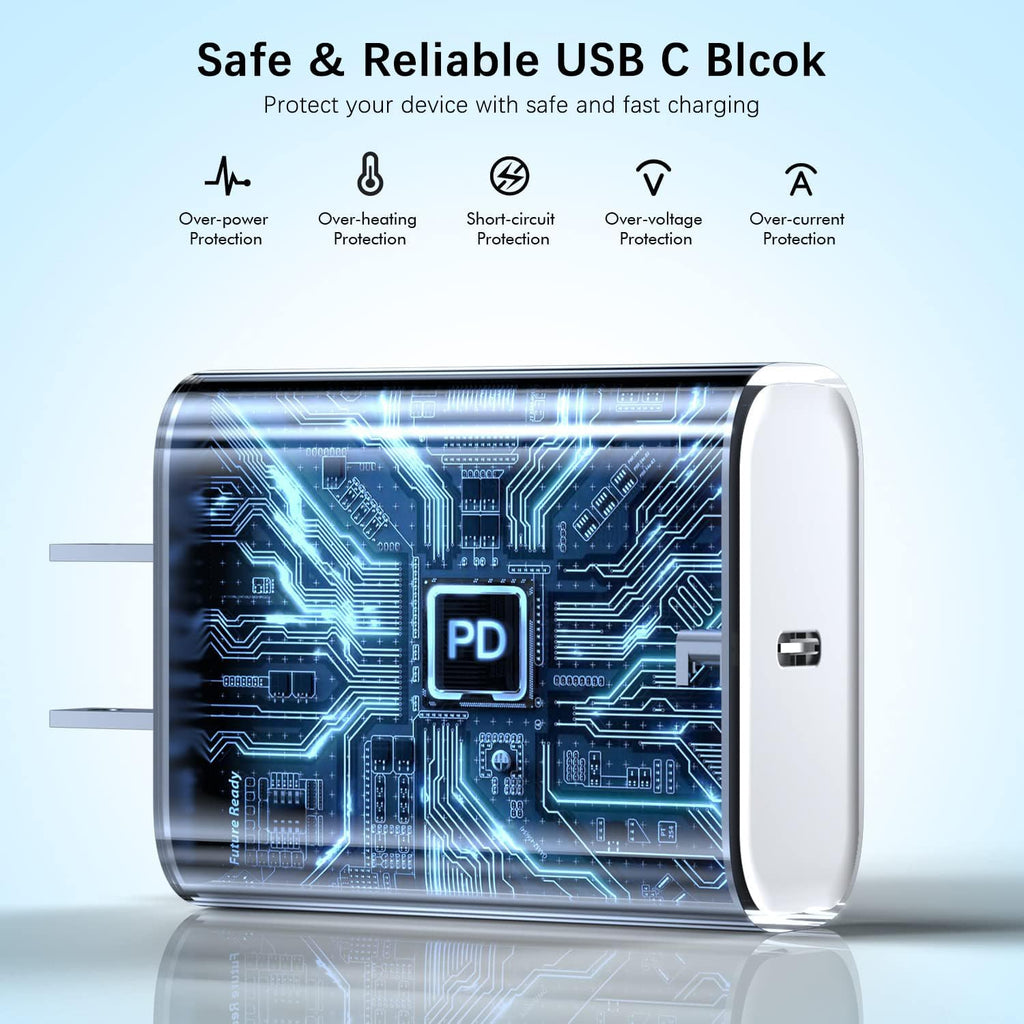 Cargador rápido para iPad, paquete de 2 unidades de 20 W, bloque de...