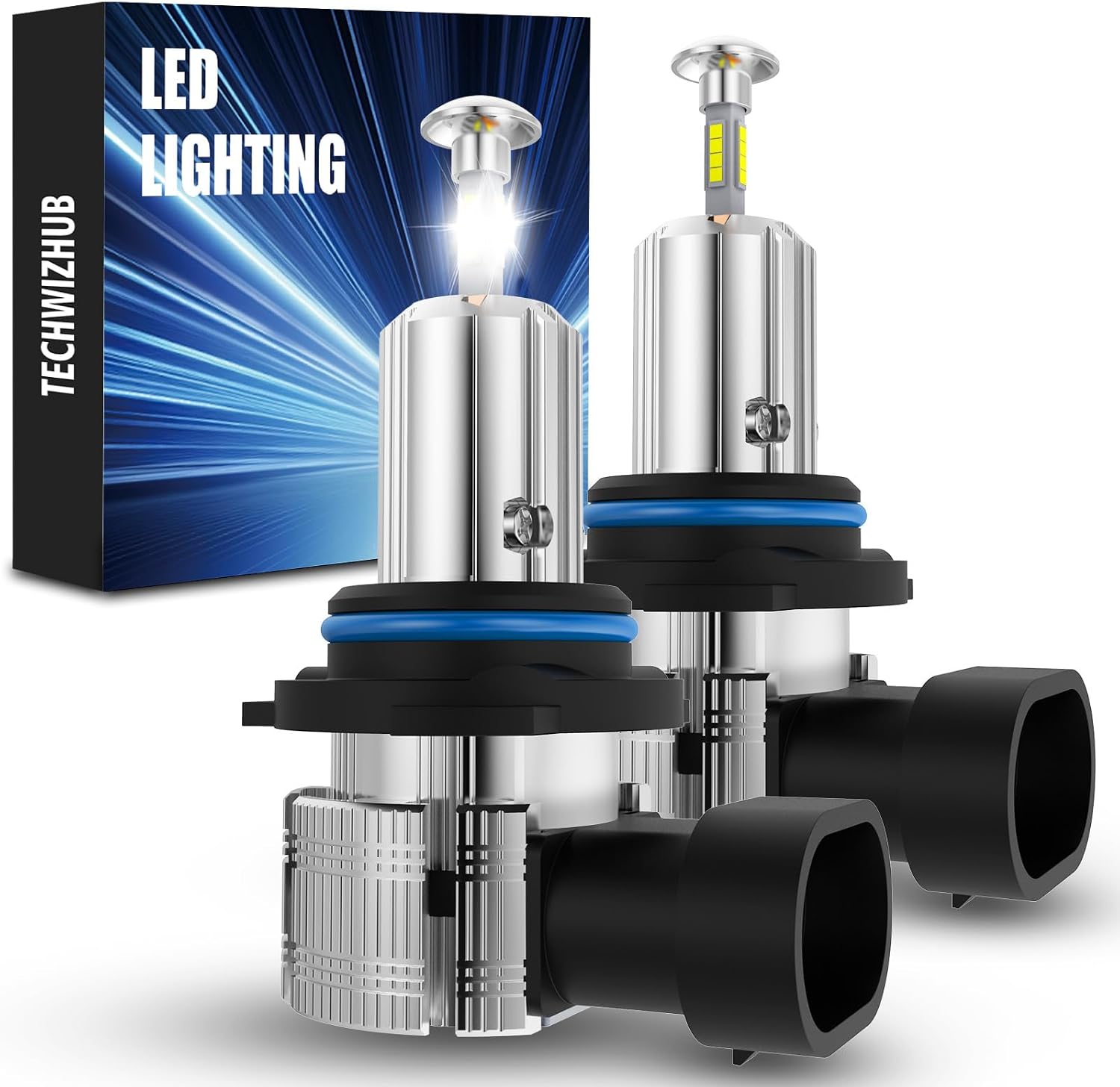 TechWizHub Bombillas LED 9006\/HB4, Upgrad, 800% brillante, 30000 l...