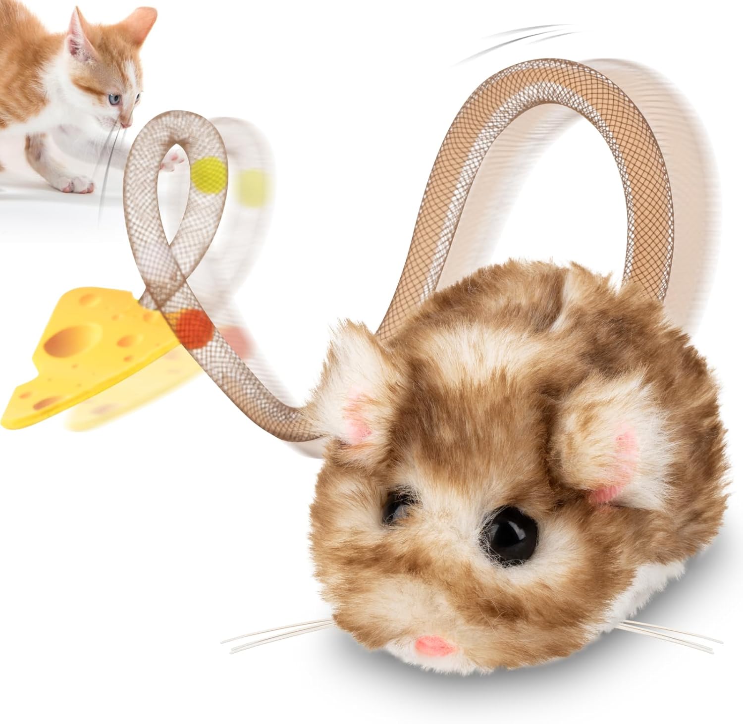 Migipaws MigiMouse - Juguete interactivo para gatos de 360° con col...