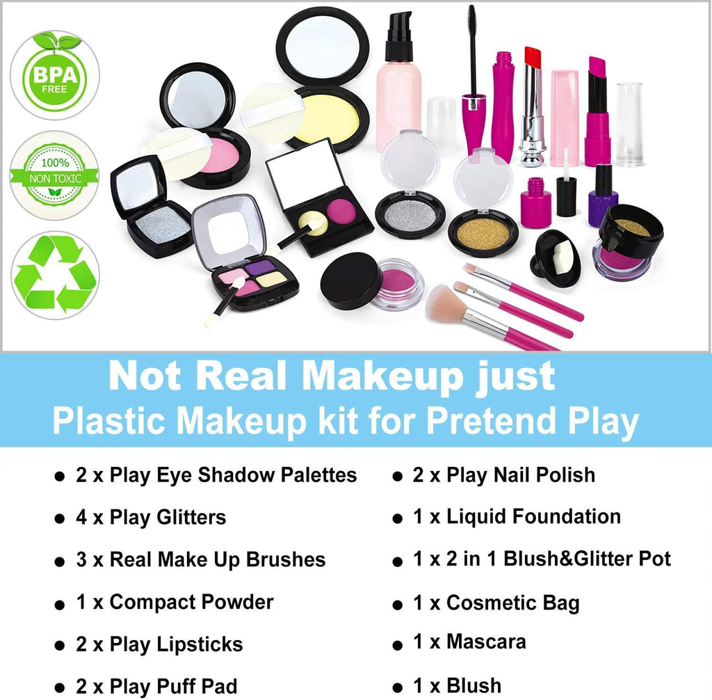 Tepsmigo Kit de Maquillaje de Simulación para Niñas, Juego de Maqui...