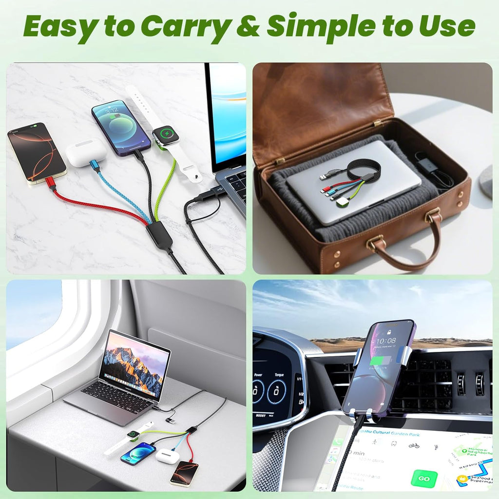 Travel Essentials - Cargador de Apple Watch, cable de carga múltipl...