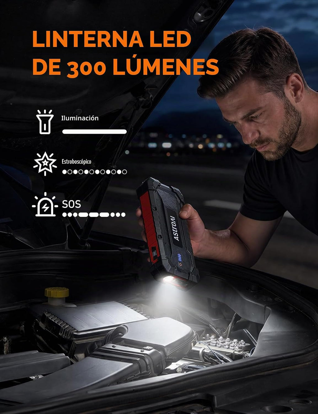 AstroAI S8 Ultra - Arrancador de litio de 12 V 4000 A hasta todos l...