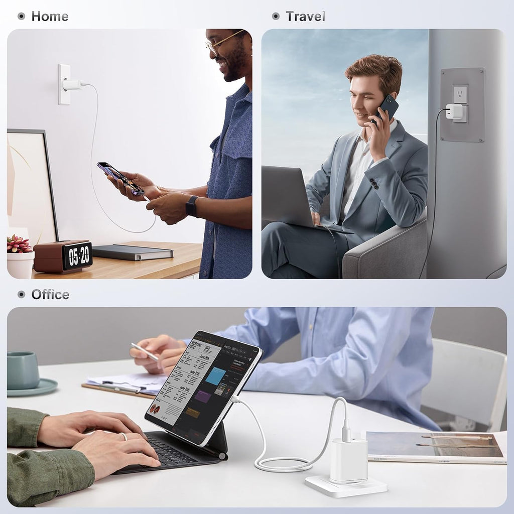 Cargador USB C dual total de 40 W, 2 puertos de 20 W, adaptador de...