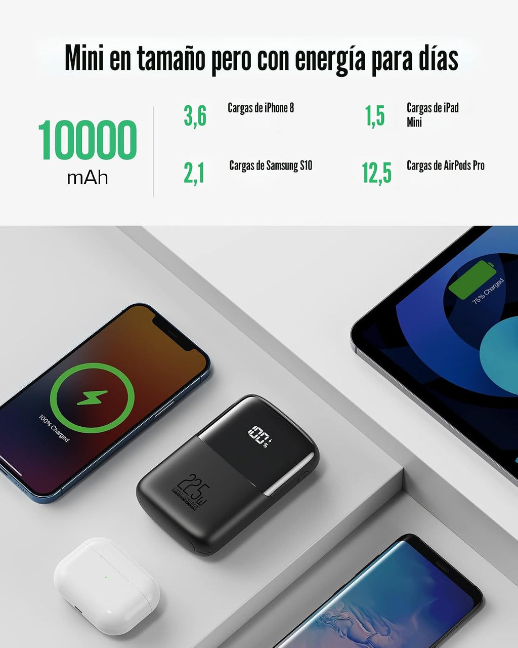 INIU Cargador portátil, la batería externa de 10000 mAh más pequeña...