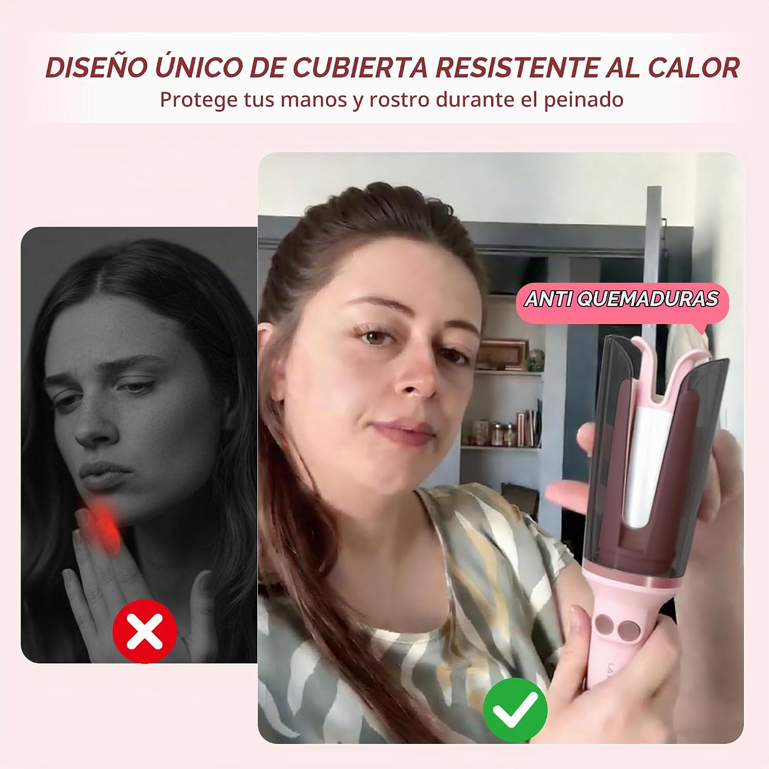 LA MAESII Rizador automático, 1 pulgada con rizador giratorio de 3...