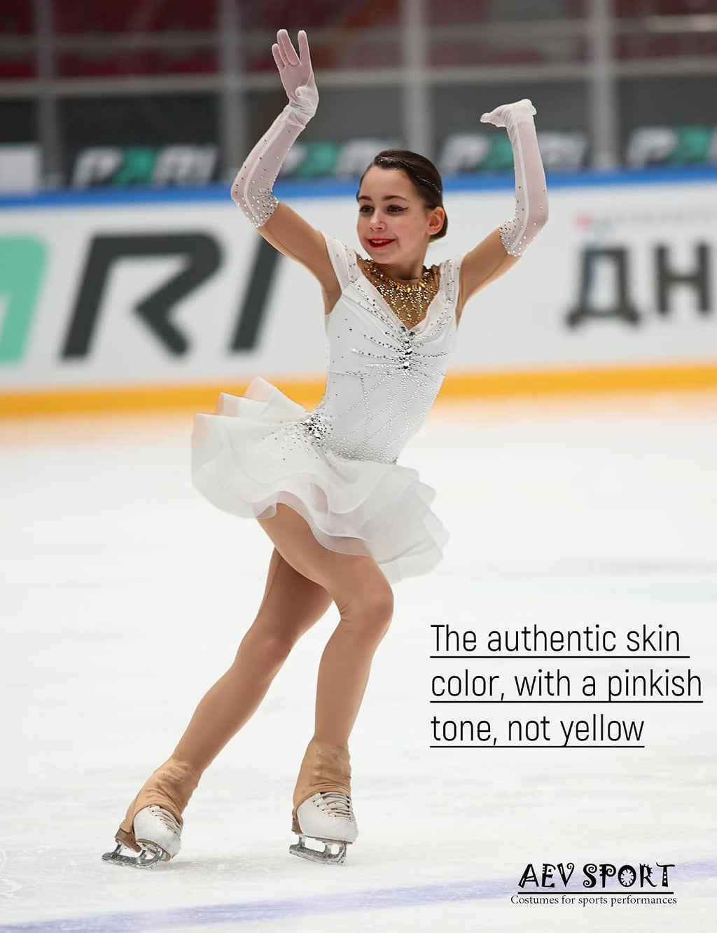 AEVsport Mallas de malla para mujer para patinaje sobre hielo artís...
