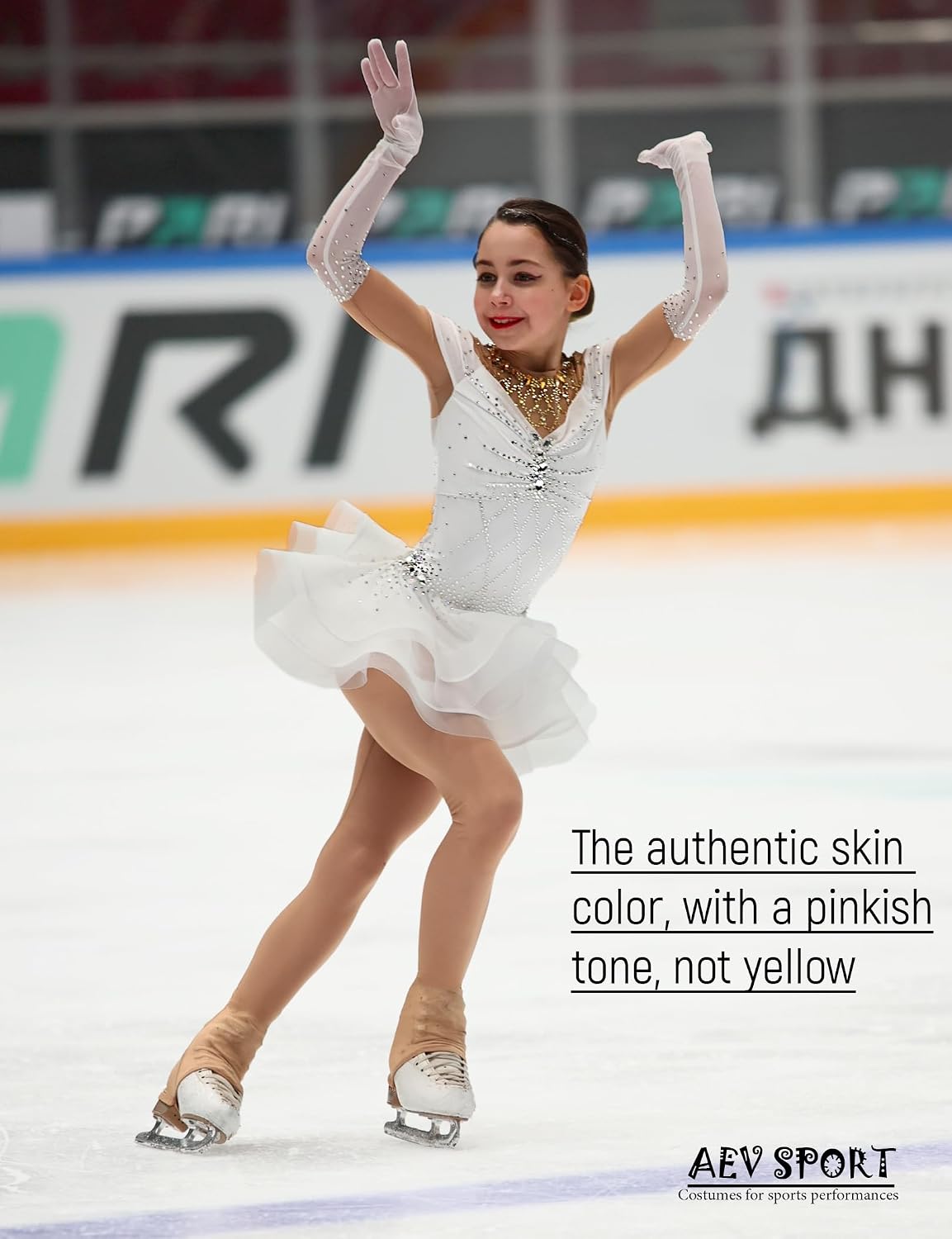 AEVsport Mallas de malla para mujer para patinaje sobre hielo artís...