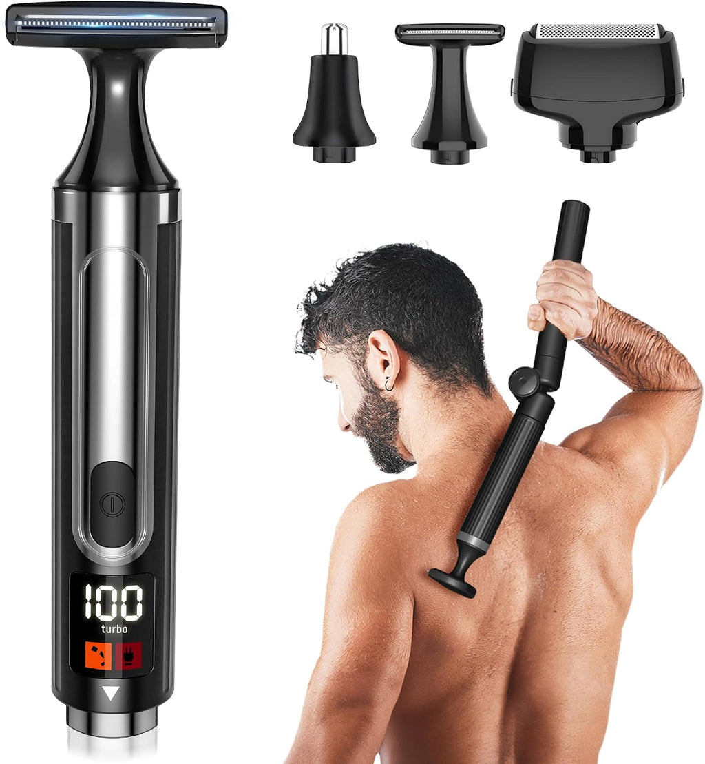 NUBACK Afeitadora eléctrica de espalda para hombres, afeitadora de...