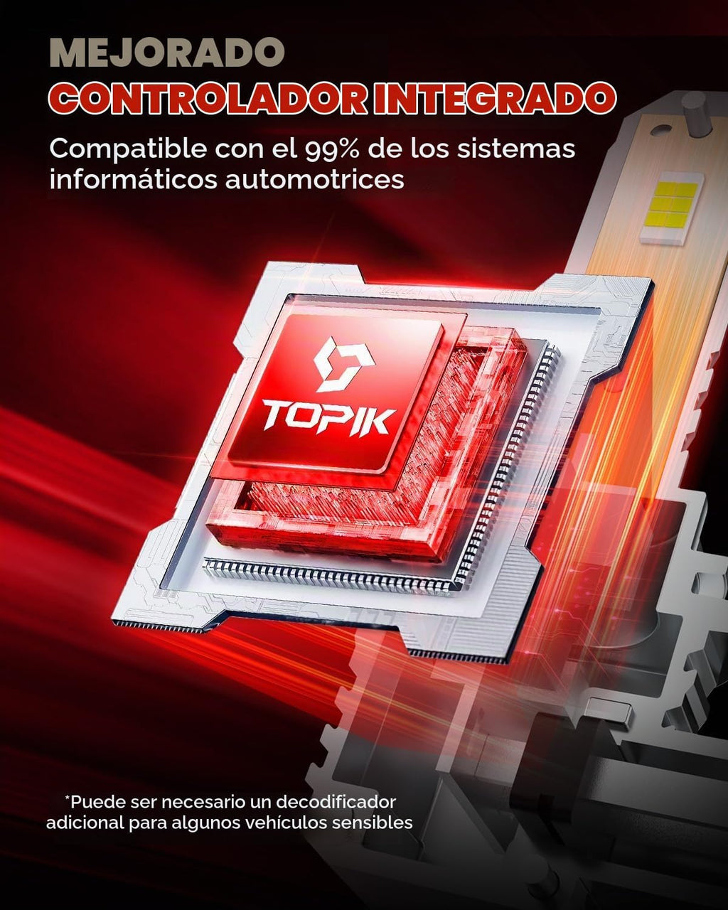 TOPIK Bombillas antiniebla T6 9005, bombillas halógenas mejoradas,...