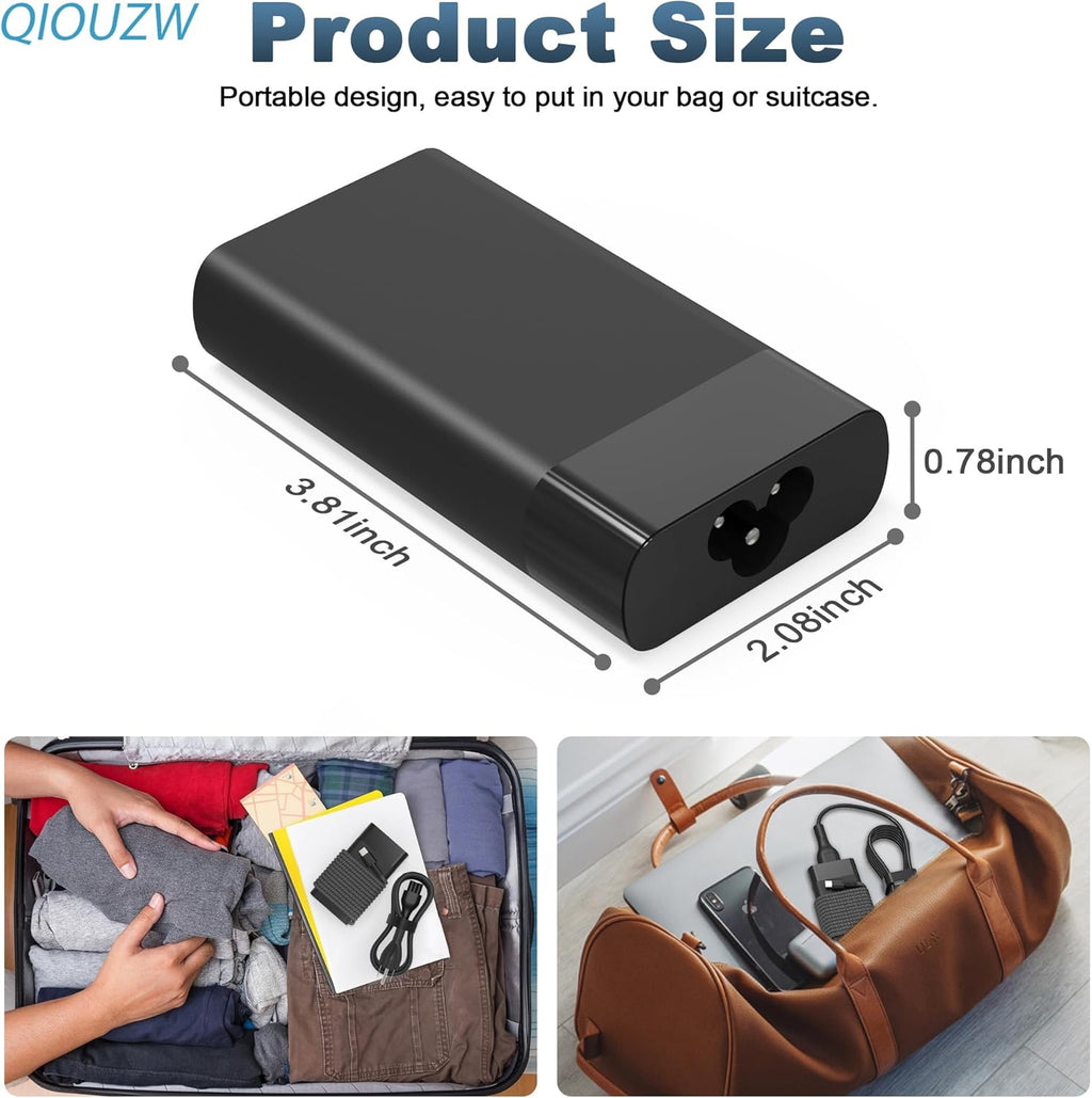 QIOUZW Cargador de portátil USB C delgado de 65 W compatible con HP...