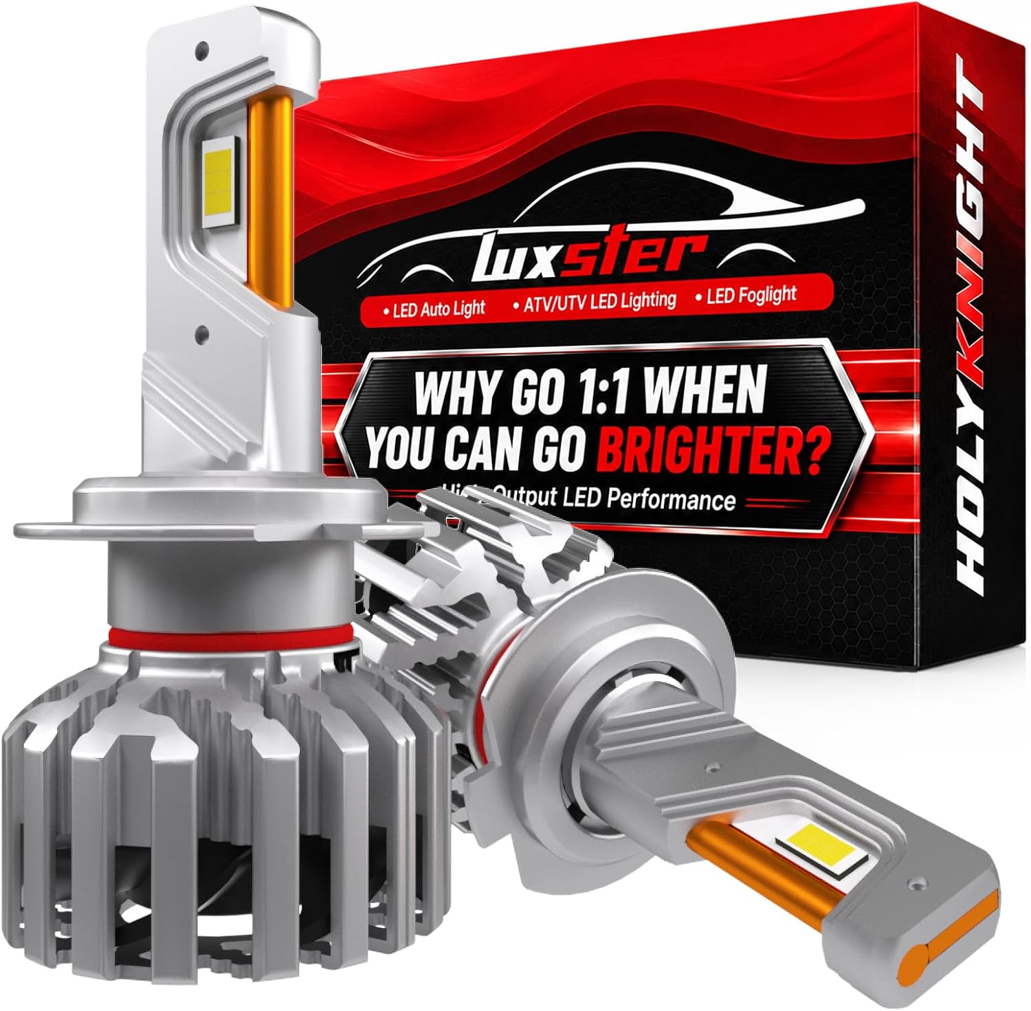 LUXSTER Bombilla LED H7 Holyknight de 50000lm de alto lumen 6000K (...