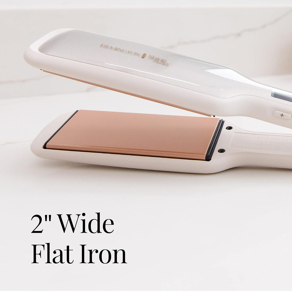 Remington Shine Therapy - Alisadora de cabello de 2 pulgadas, planc...