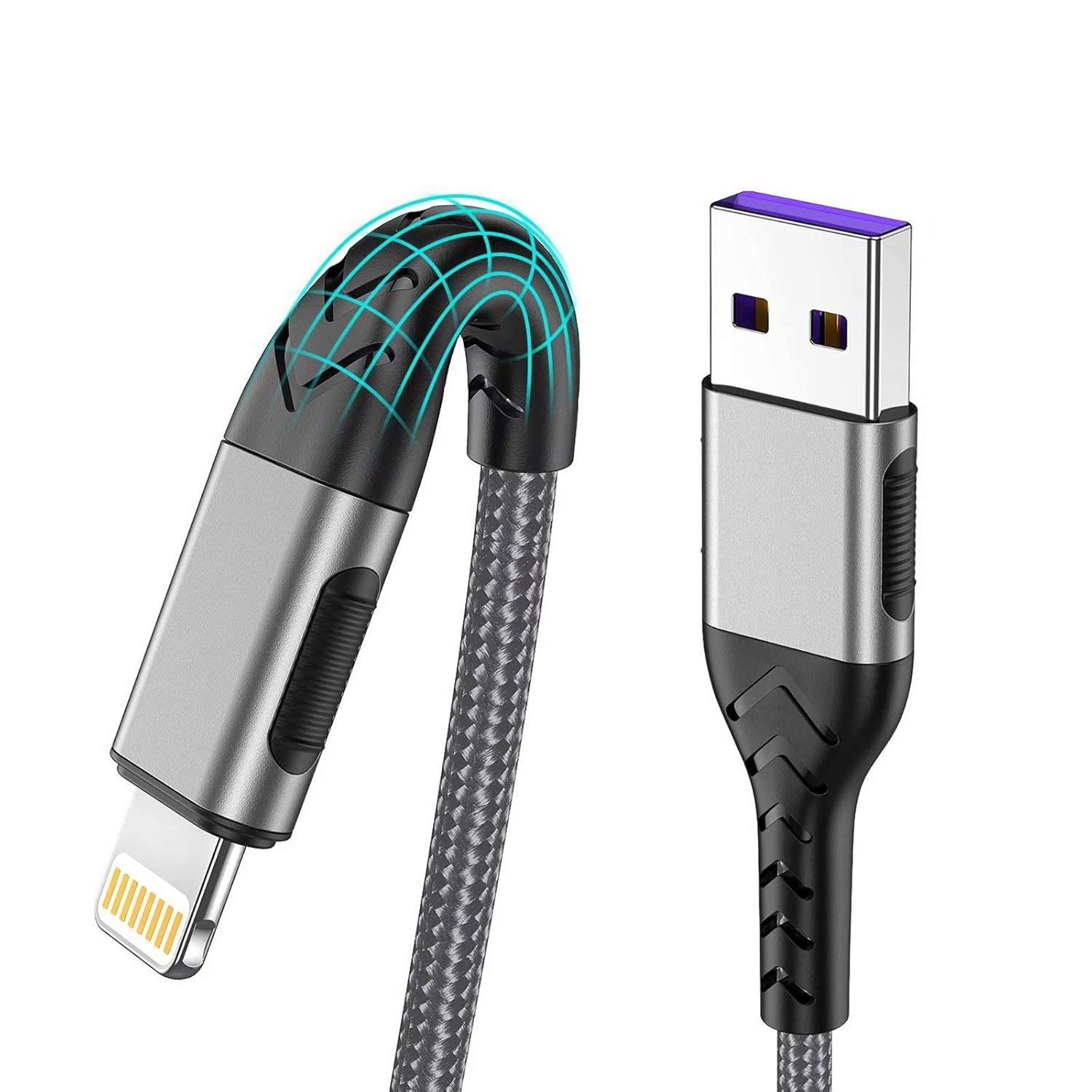 Durcord Cargador de iPhone, [certificado MFi] Paquete de 3 cables U...