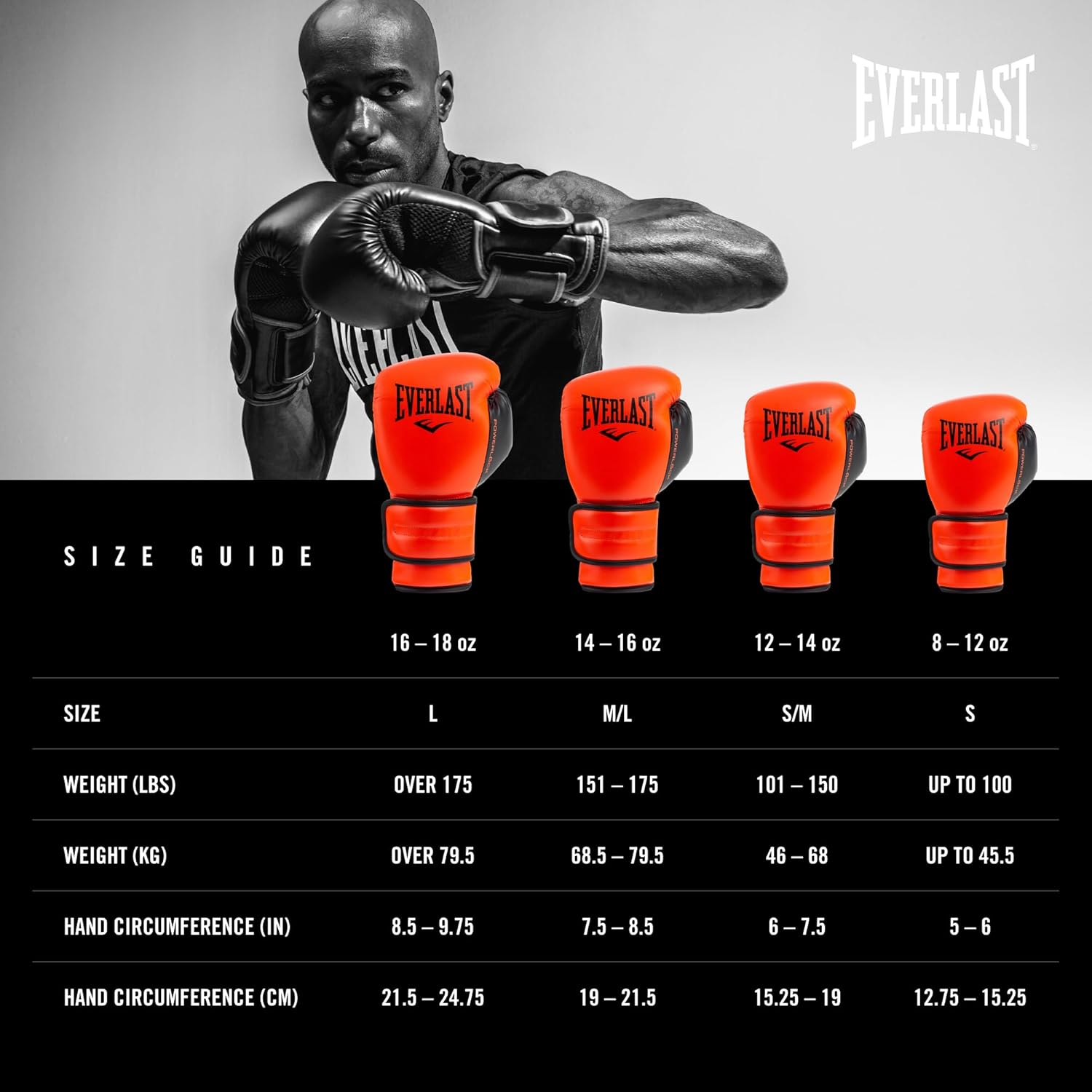 Everlast Powerlock 2 Guantes de Boxeo con Cierre de Velcro | Guante...