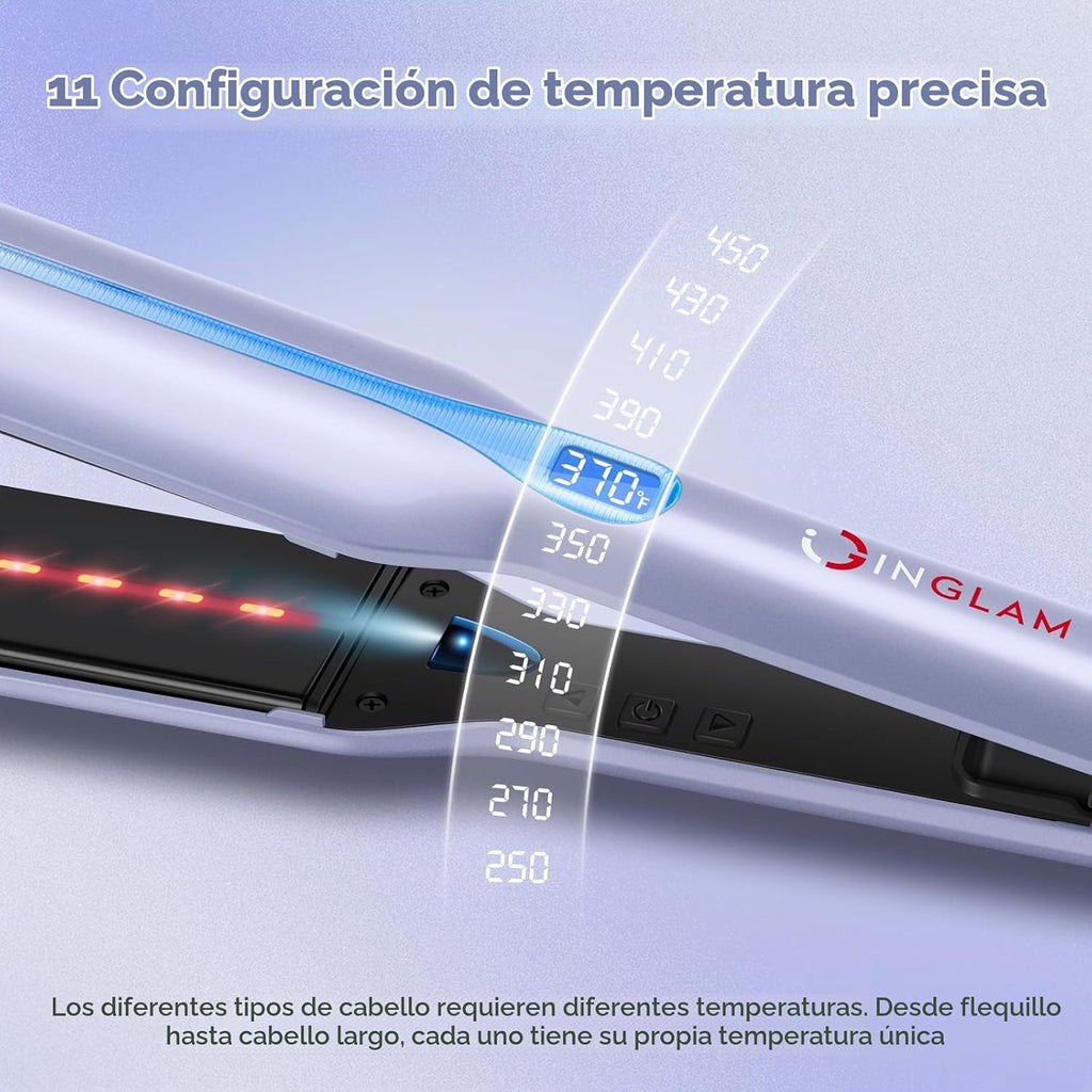 IG INGLAM Plancha plana infrarroja de gran tamaño de 1.75 pulgadas...
