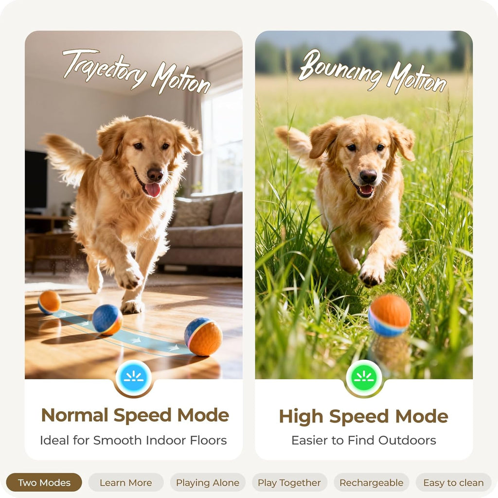 Apasiri Juguetes interactivos para perros: bola de perro temblorosa...