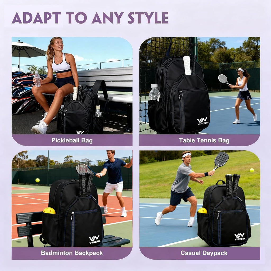 VHYBRIX Bolsas de pickleball, mochila impermeable de lujo de 30 lit...
