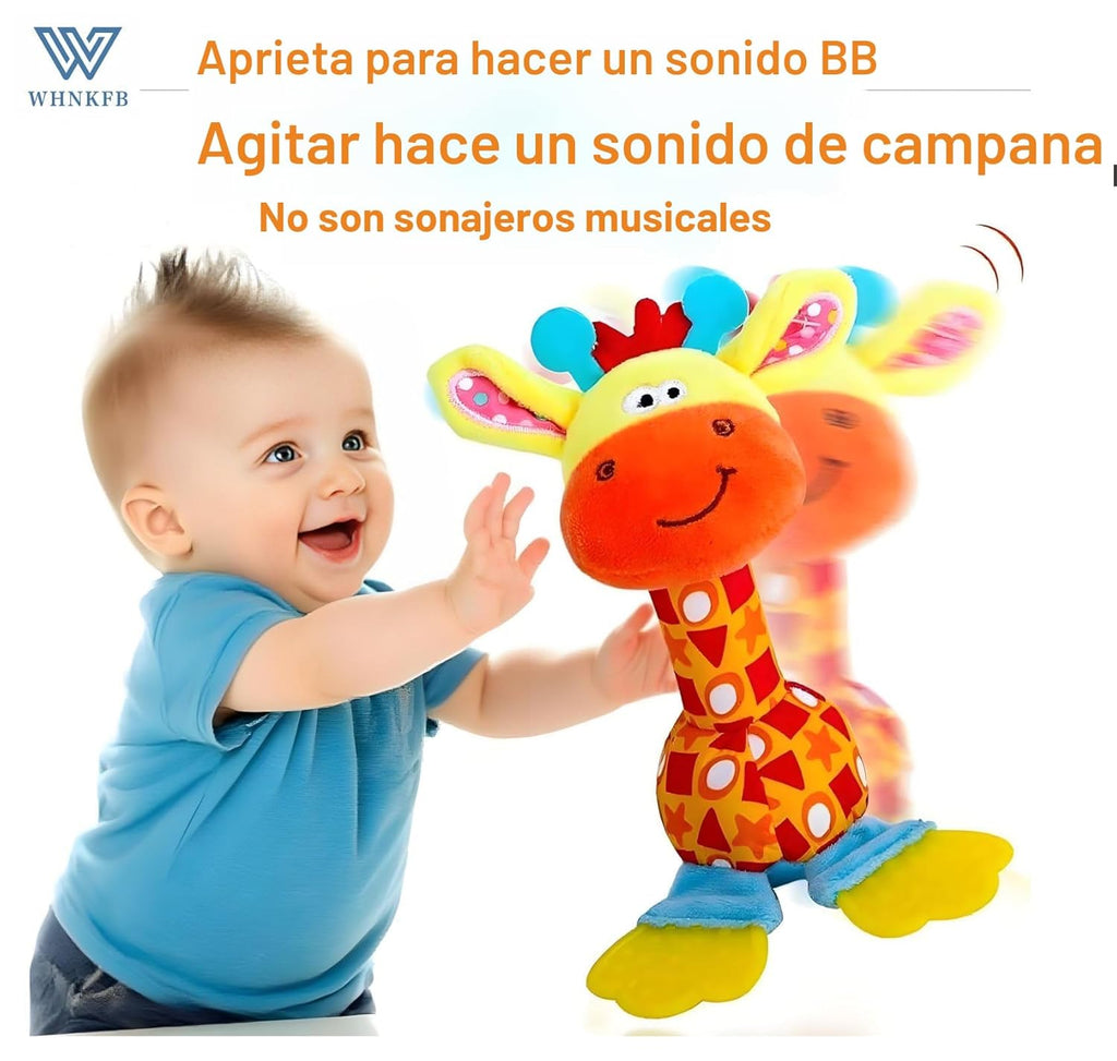 WHNKFB Juguete Mordedor Sonajero para Bebé - Peluche Suave de Jiraf...