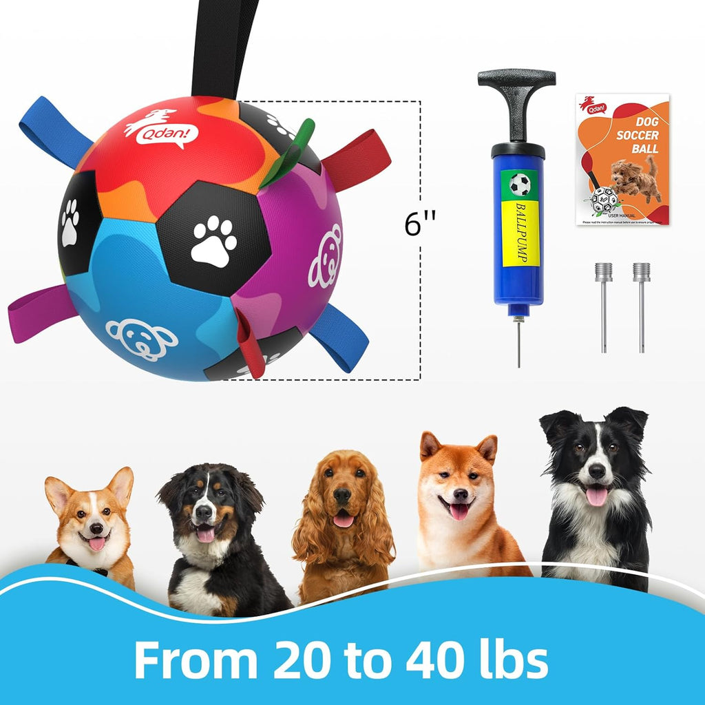 QDAN Juguetes para perros, pelotas duraderas para perros con correa...