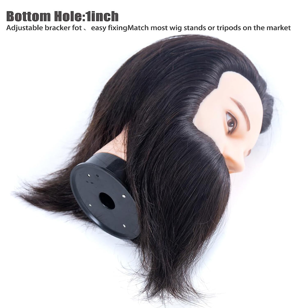 Cabeza de maniquí masculino con cabello humano de 12 pulgadas, cabe...