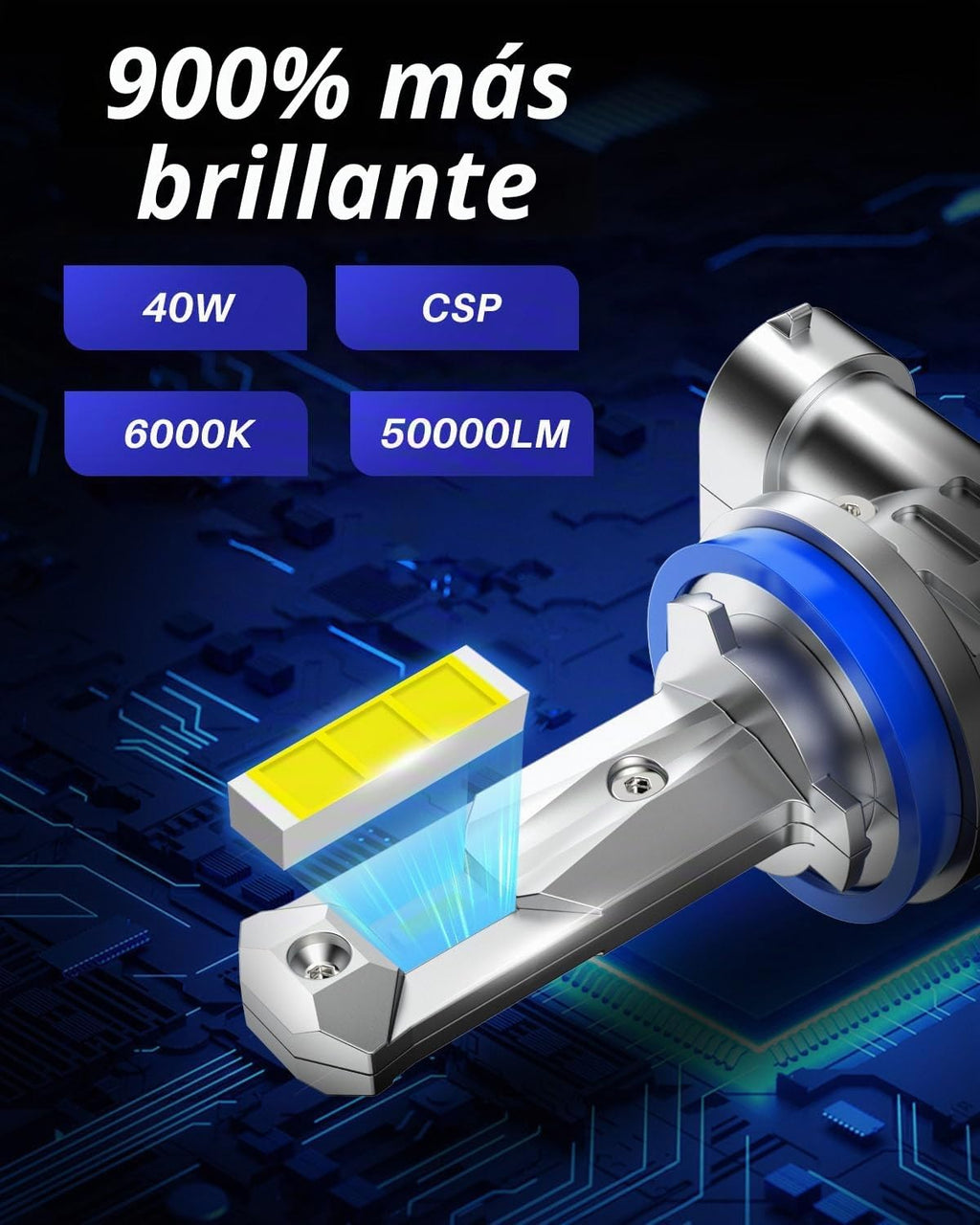AUTOONE Bombillas H8 H9 H11, repuesto directo H11 99% compatible, t...