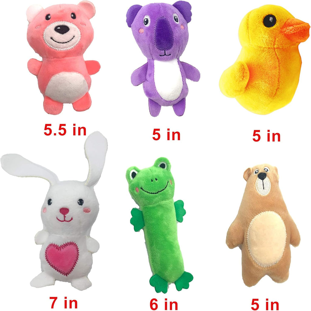 Jalousie Paquete de 12 juguetes de peluche para perros, juguetes ma...