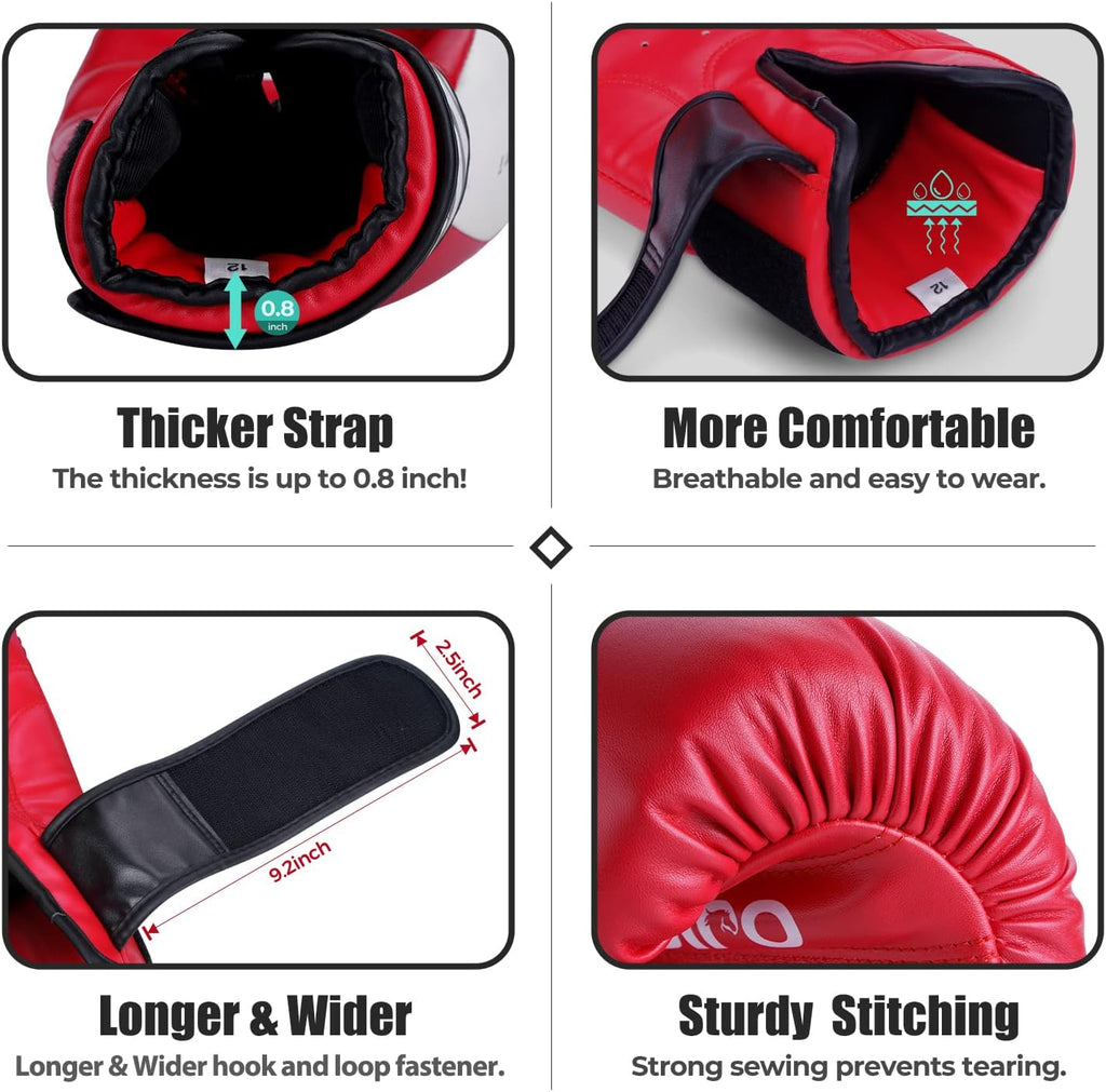 Redipo Guantes de boxeo para hombres y mujeres, guantes de entrenam...