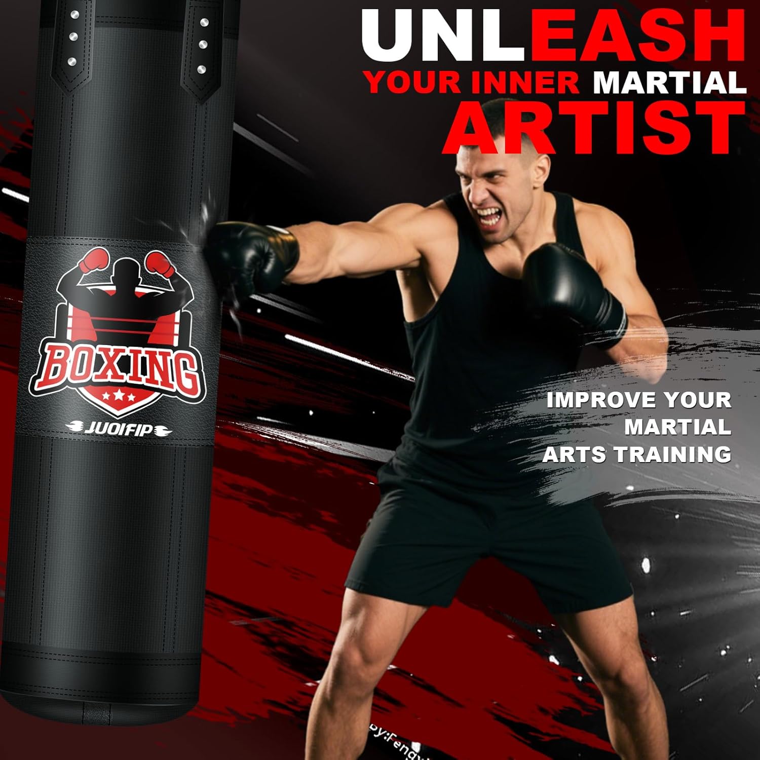 Juego de saco de boxeo para adultos, juego de saco de boxeo pesado...