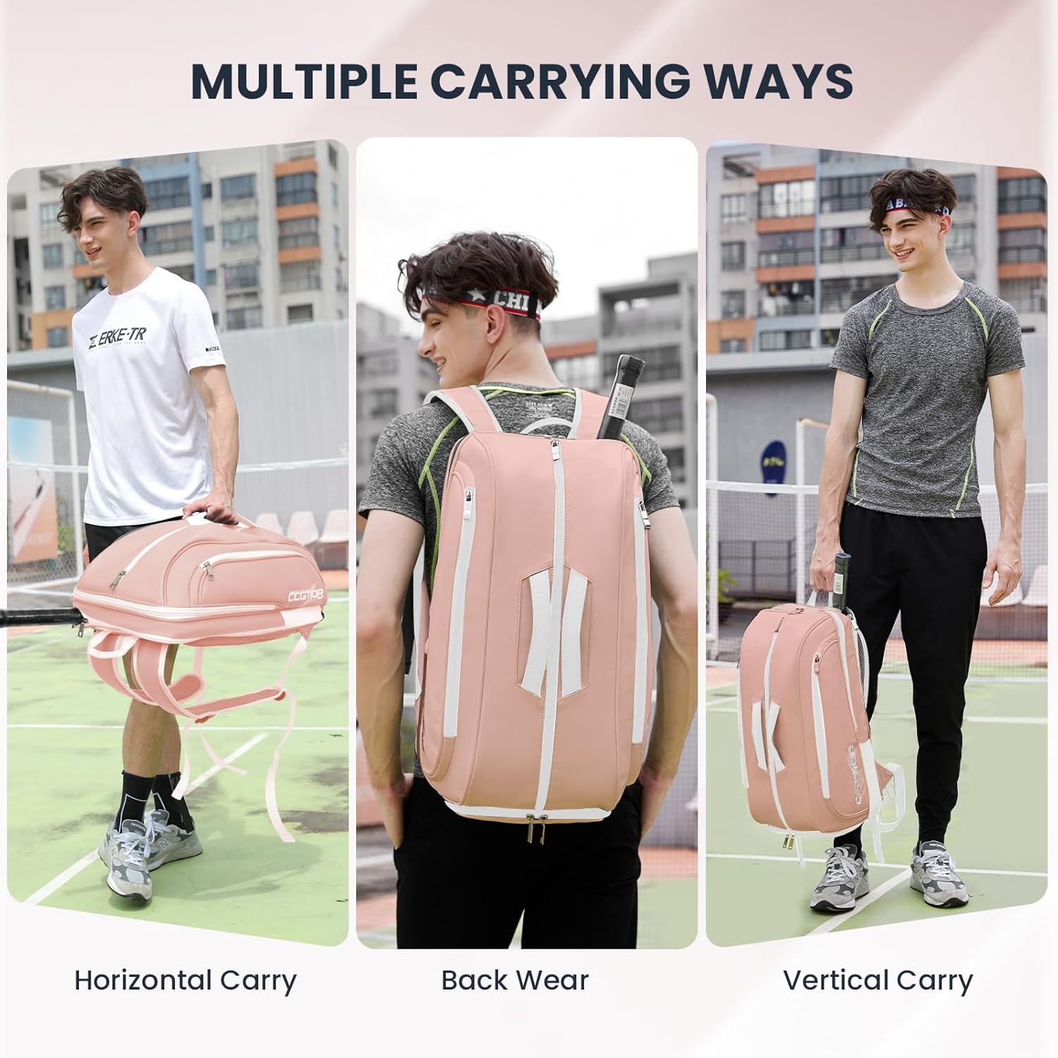 CCGTIOR Bolsa para Raqueta De Tenis Mochila Pickleball Padel con Co...